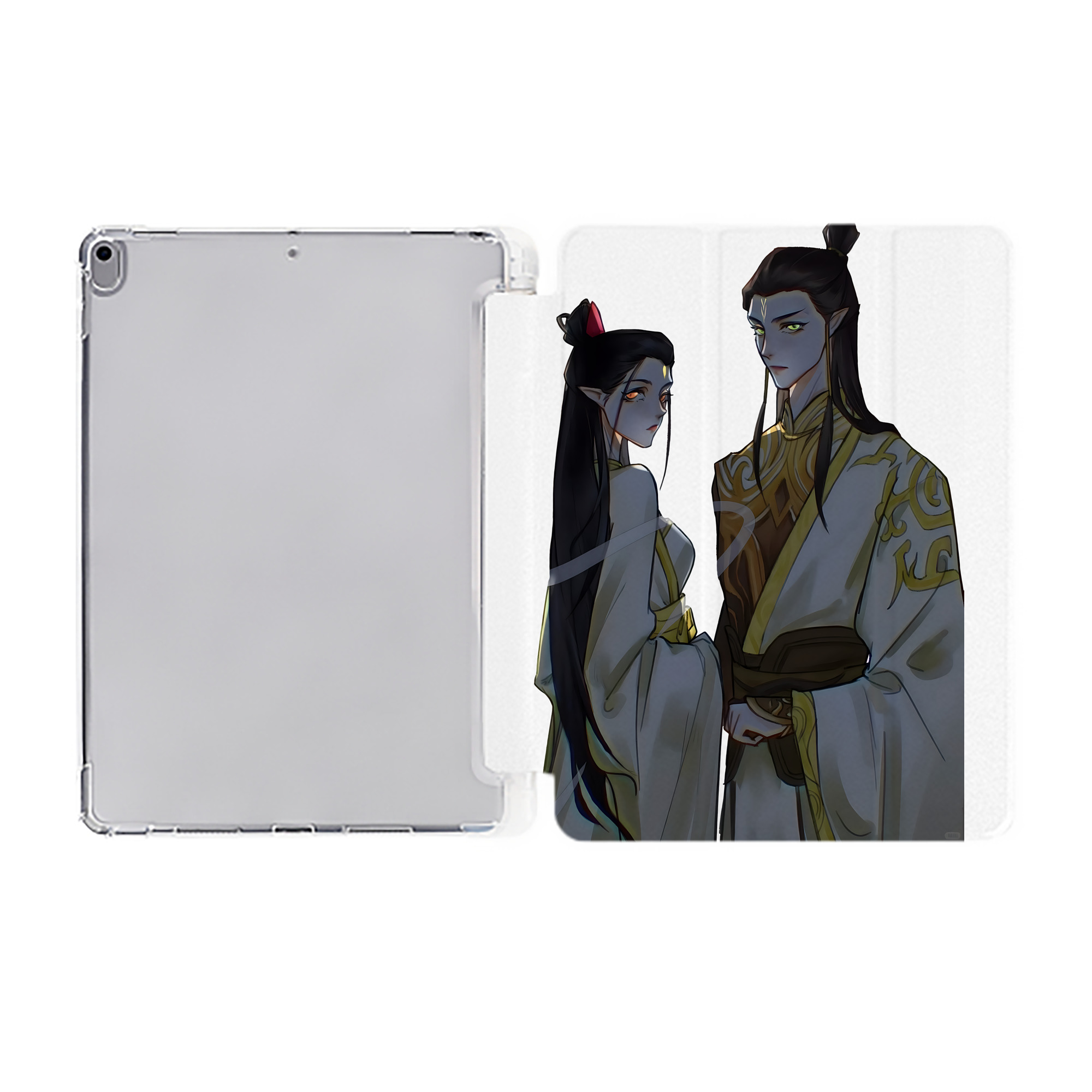 （画像用） Ne Zha 2 ナタ 魔童の大暴れ IPad ケース ペン収納付き 三つ折りスタンド PUレザー×シリコン 対応機種9.5/10.5/10.9インチ